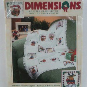 Dimensions Cross Stitch CHRISTMAS TREASURES AFGHAN